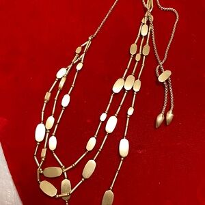 Vtg KS Paris 3-Layer Gold-Filled Necklace